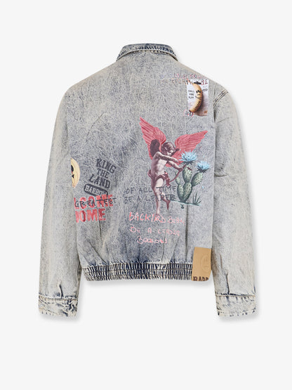 Denim jacket with front print thumbnail