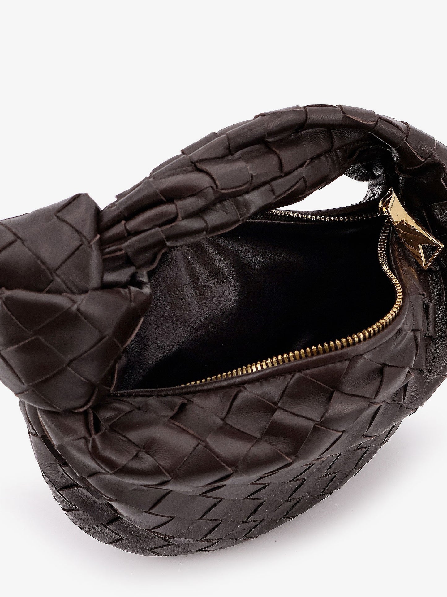 Borsa a mano Jodie Mini in pelle con motivo Intrecciato