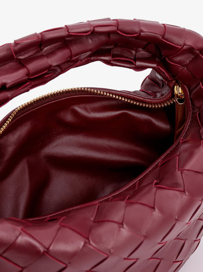 Mini Jodie leather handbag with Intrecciato motif thumbnail