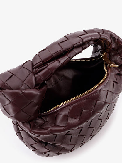 Mini Jodie leather handbag with Intrecciato motif thumbnail