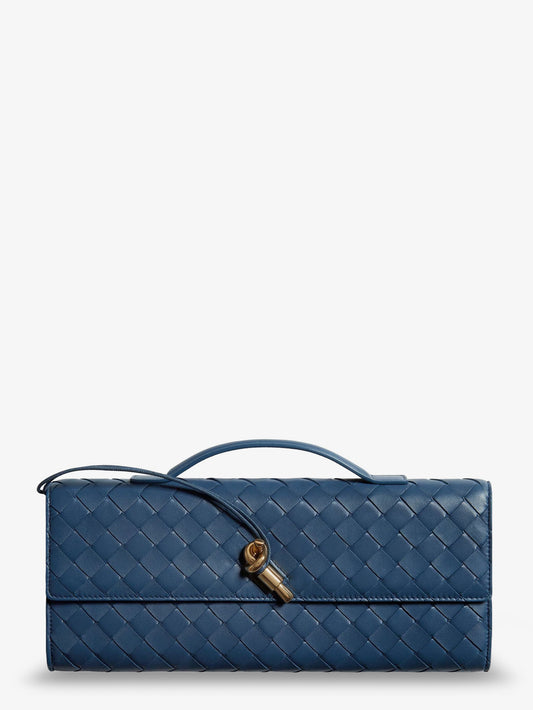 Andiamo Clutch in pelle con motivo Intrecciato