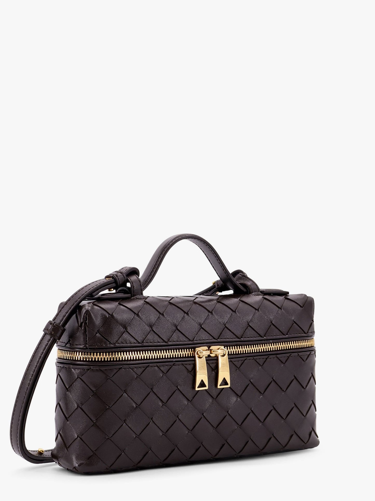 Bang Bang Leather crossbody bag with Intrecciato motif