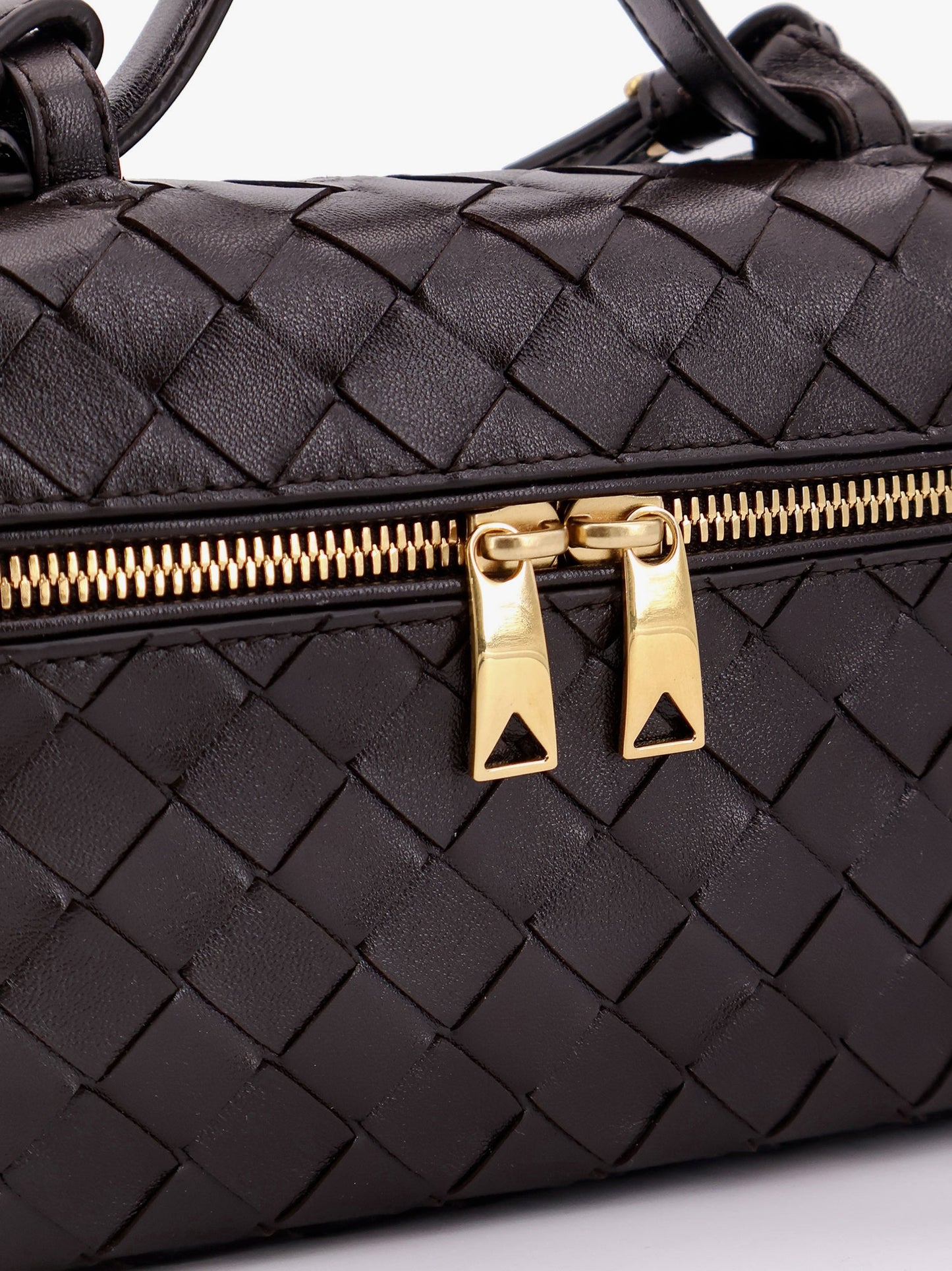 Bang Bang Leather crossbody bag with Intrecciato motif