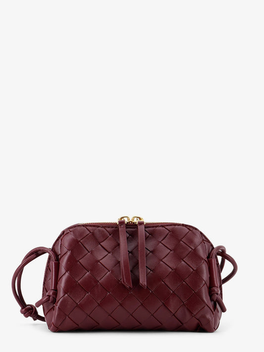 Concert Pouch leather crossbody bag with Intrecciato motif