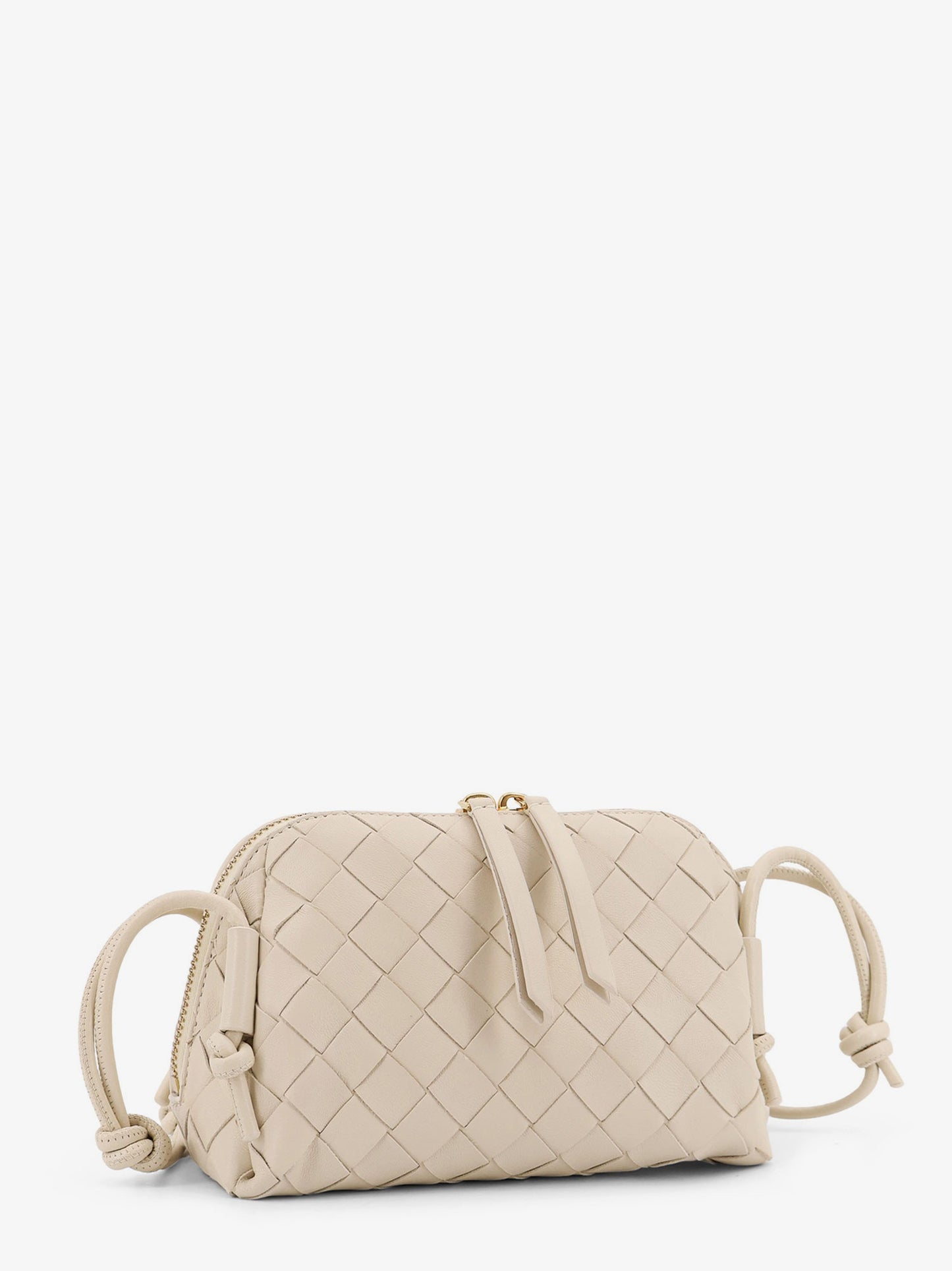 Concert Pouch leather crossbody bag with Intrecciato motif