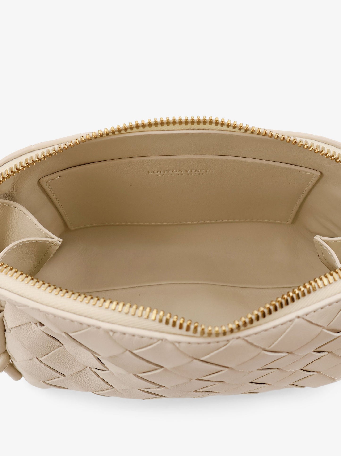 Concert Pouch leather crossbody bag with Intrecciato motif