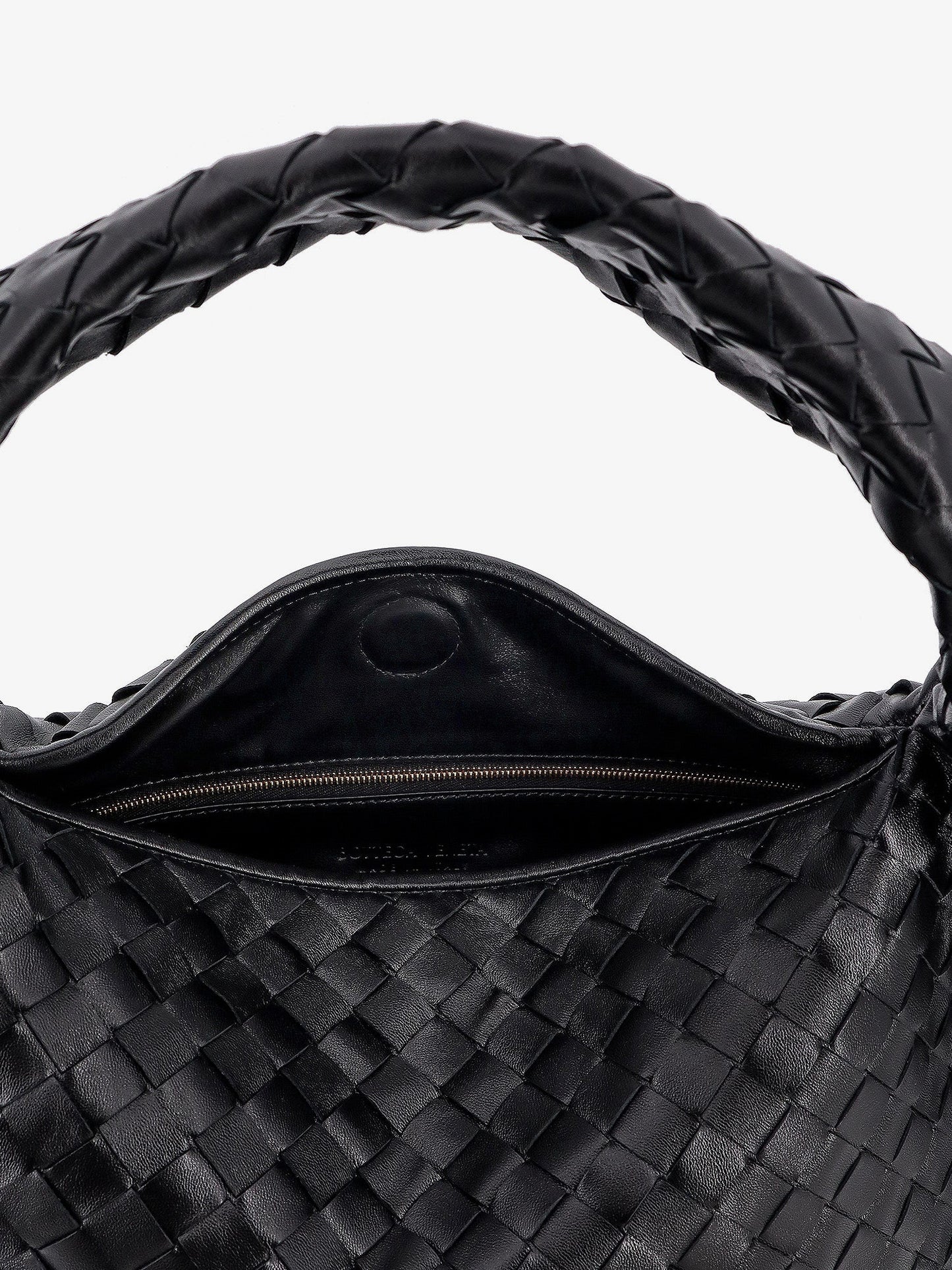 Hop leather shoulder bag with Intrecciato motif