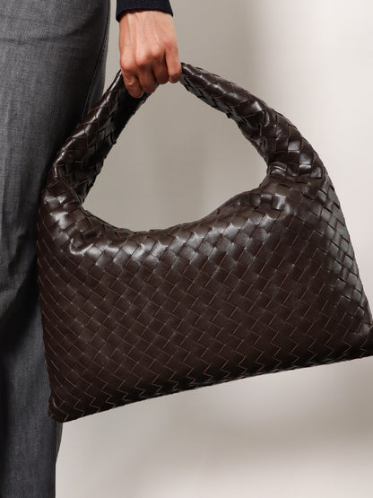 Borsa a spalla Hop in pelle con effetto Intrecciato thumbnail