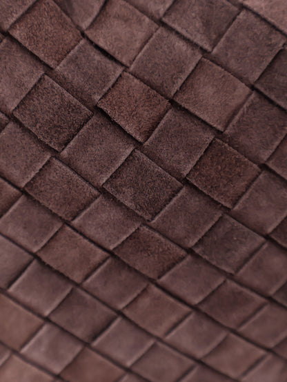 Hop leather shoulder bag with Intrecciato effect thumbnail