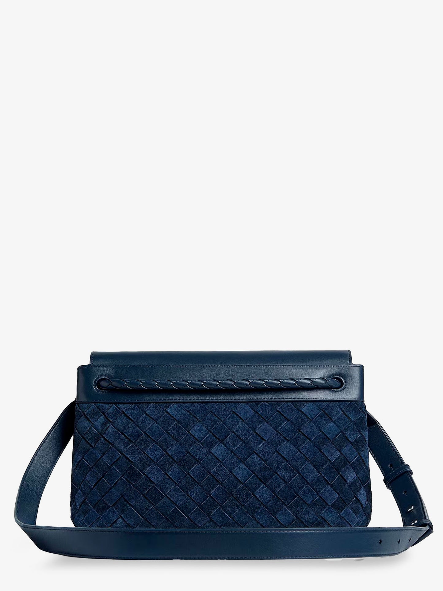 Andiamo Messenger suede crossbody bag with Intrecciato motif