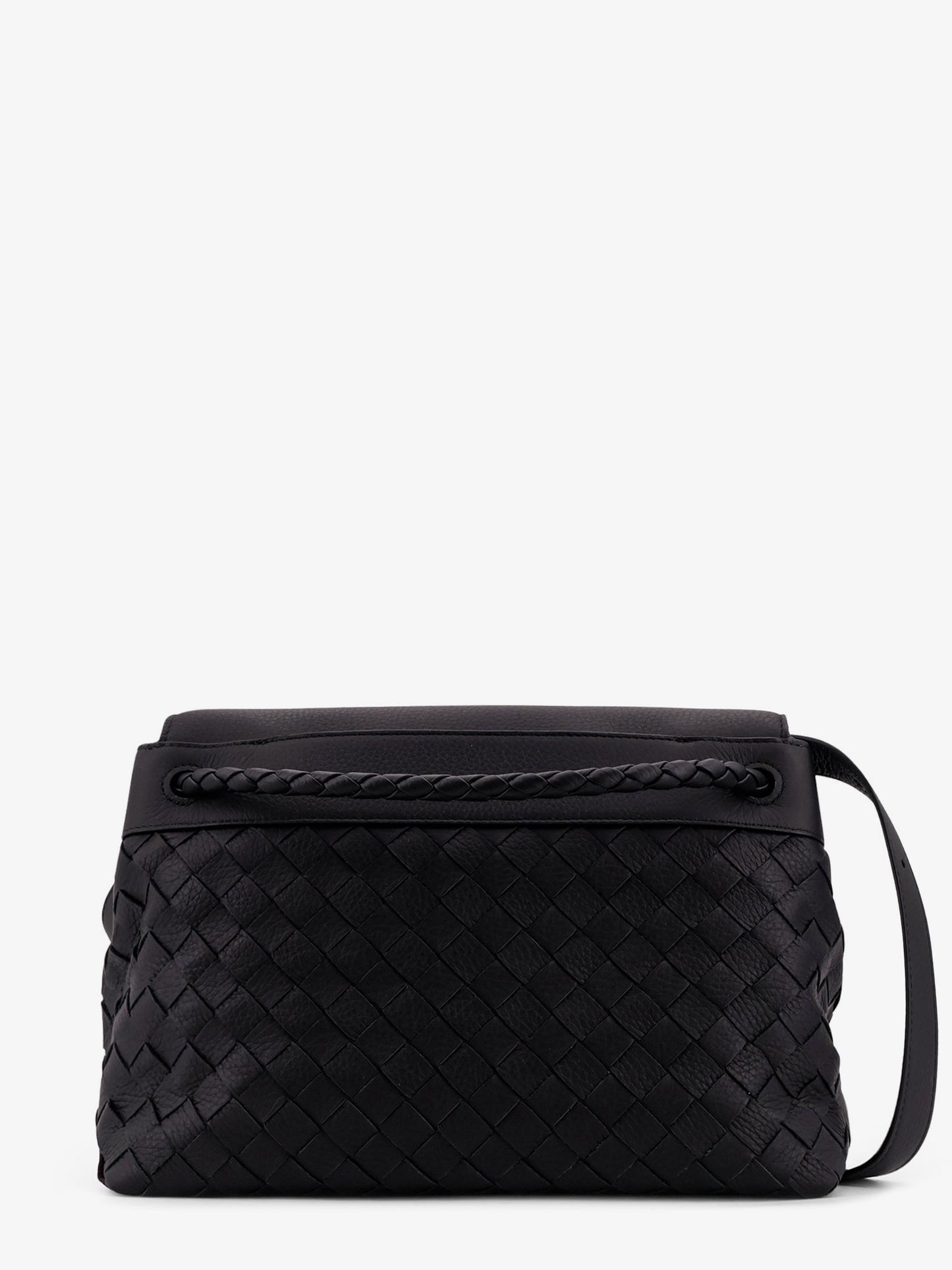 Andiamo leather shoulder bag with Intrecciato pattern