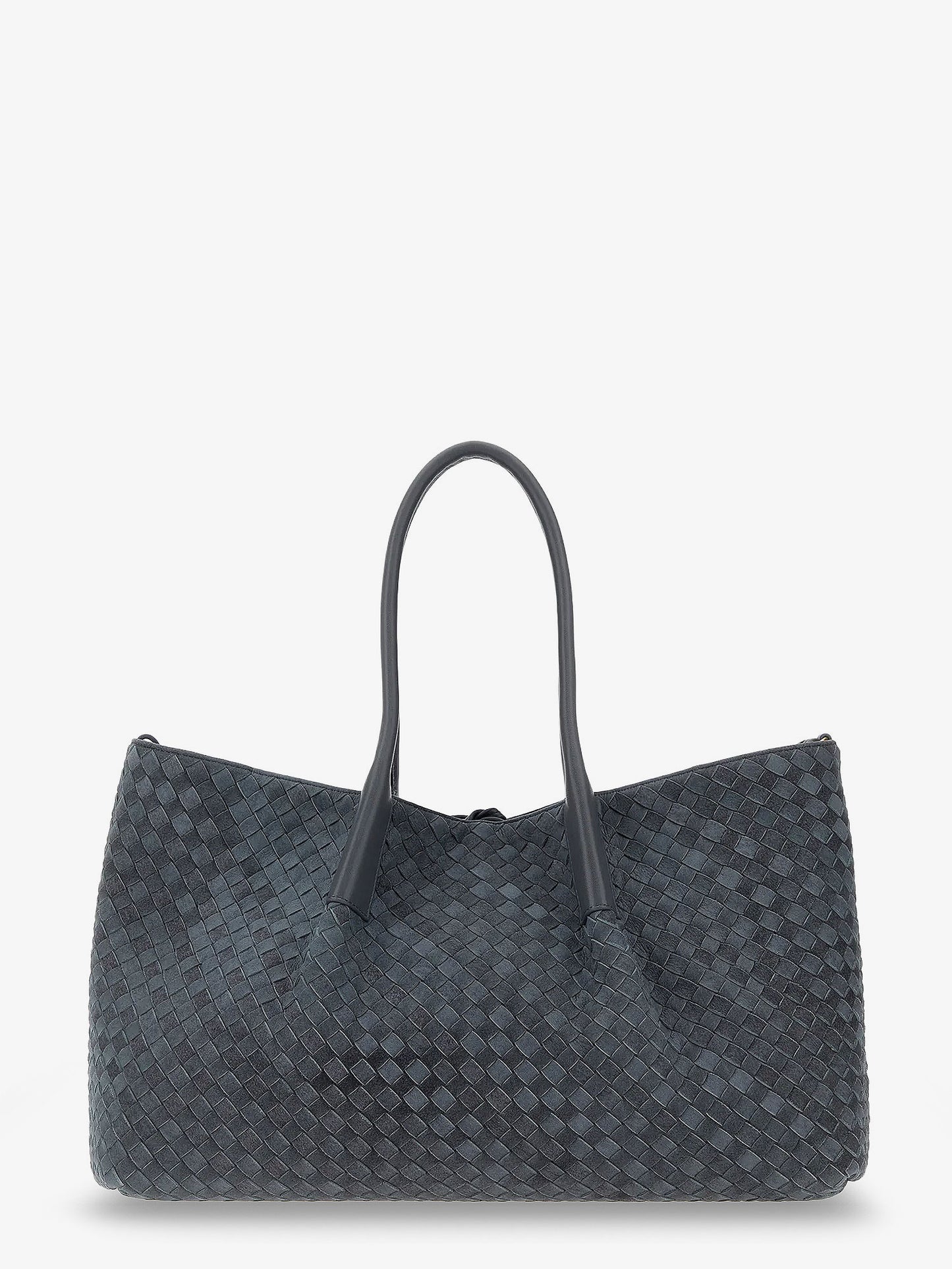 Pinacoteca suede handbag with Intrecciato motif