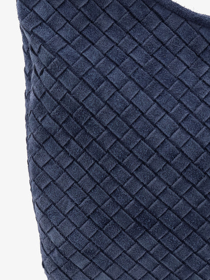 Veneto suede crossbody bag with Intrecciato motif thumbnail