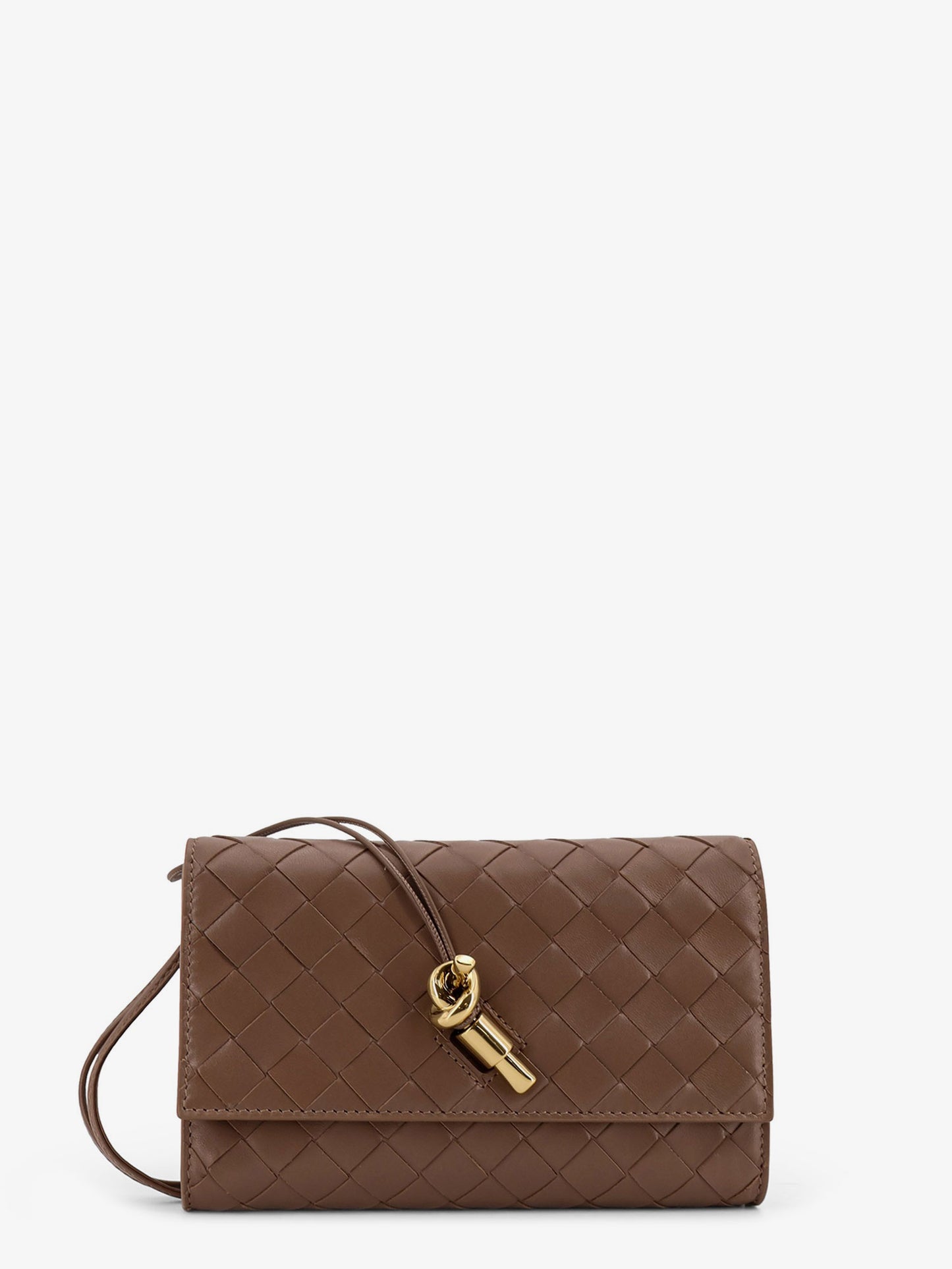 Andiamo leather shoulder bag with Intrecciato motif