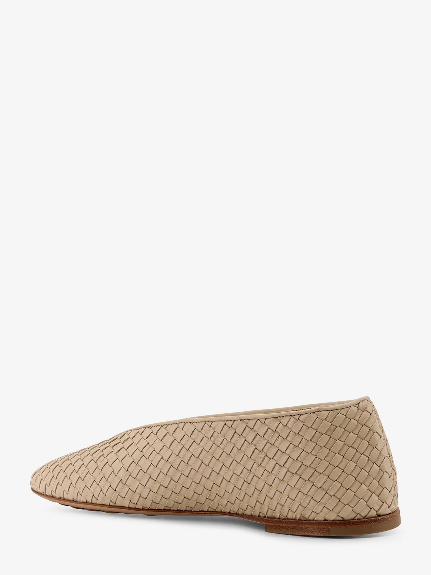 Rosa Flat leather ballerinas with Intrecciato motif