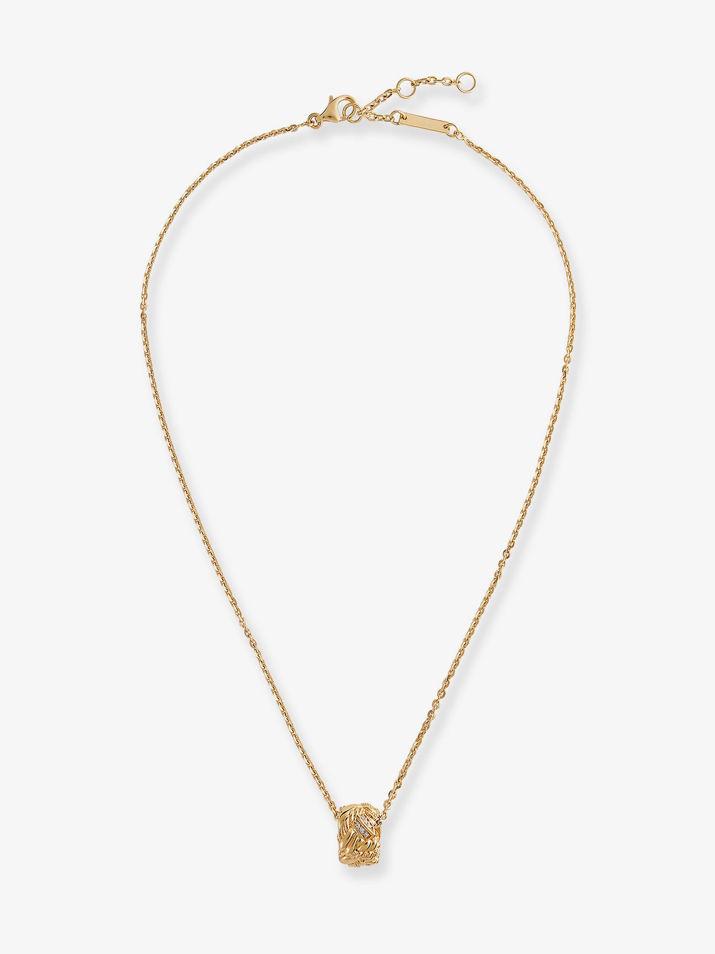 Silver necklace with Intreccio pendant