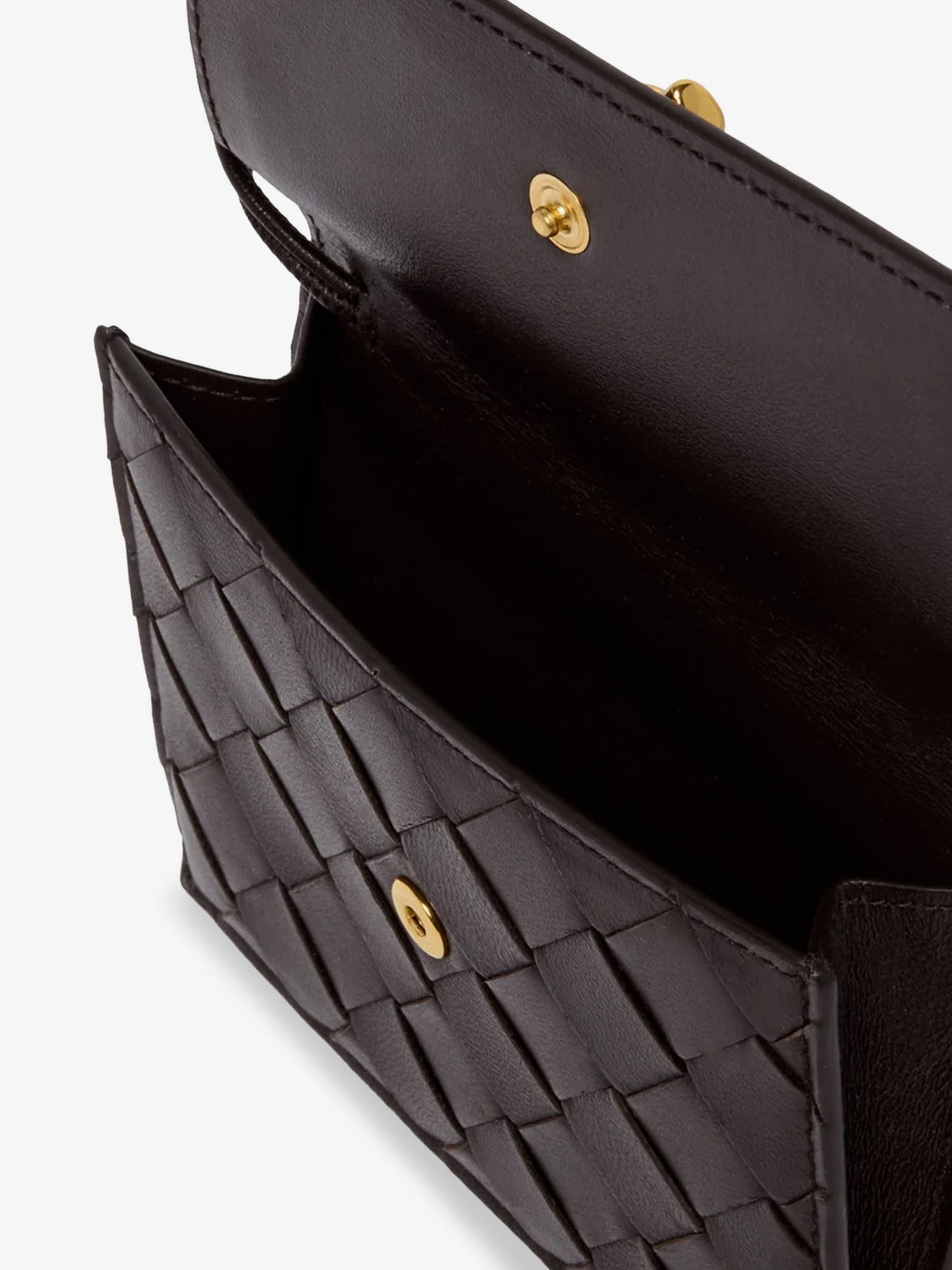 Andiamo leather card holder with Intrecciato motif