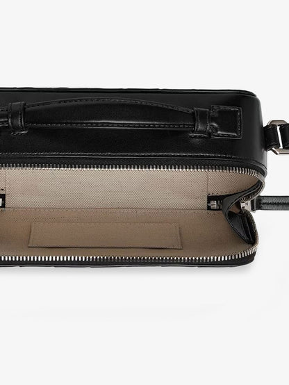 Leather clutch bag with Intrecciato motif thumbnail