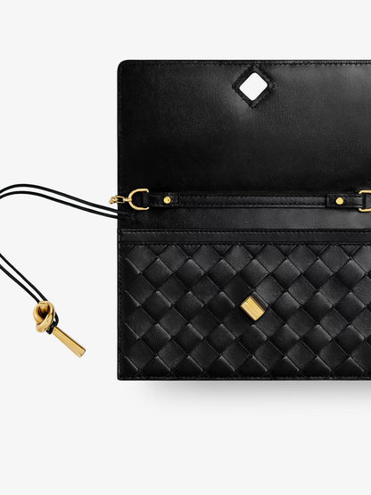 Leather crossbody bag with Intrecciato motif thumbnail