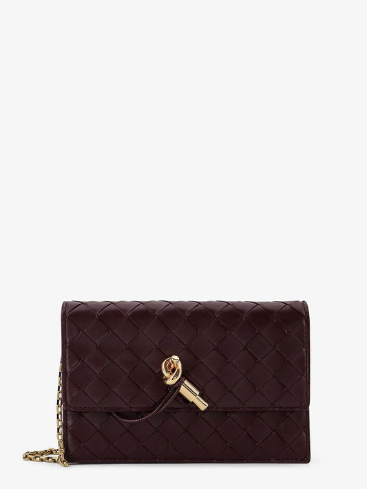 Leather crossbody bag with Intrecciato motif