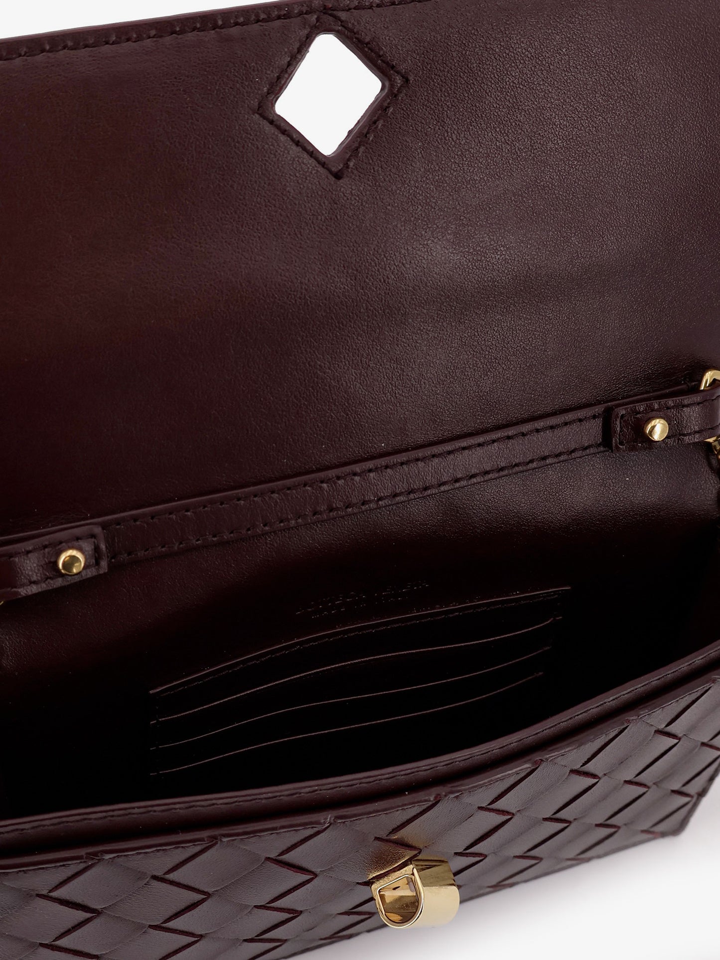 Borsa a tracolla in pelle con motivo Intrecciato