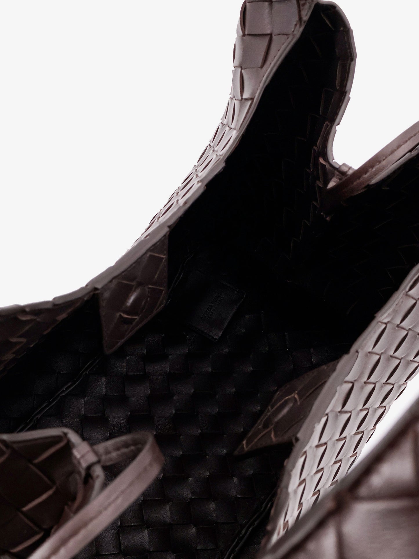 Campana leather shoulder bag with Intrecciato motif