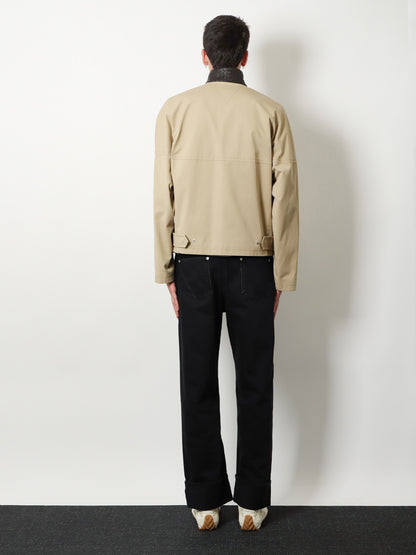 Cotton jacket with Intrecciato detail thumbnail