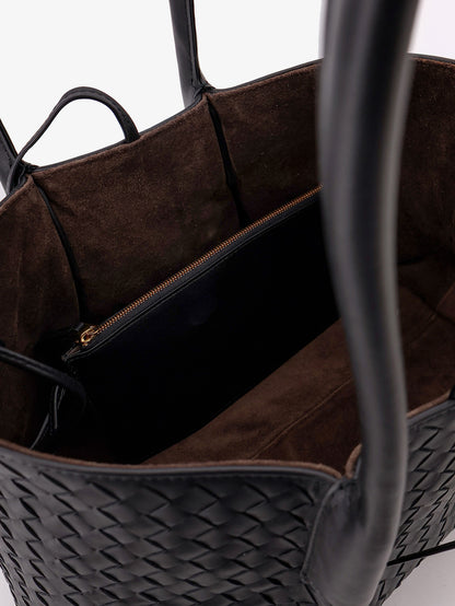 Borsa a mano Pinacoteca in pelle con motivo Intrecciato thumbnail