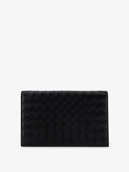 Leather clutch bag with Intrecciato motif thumbnail