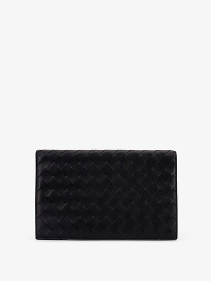 Leather clutch bag with Intrecciato motif thumbnail