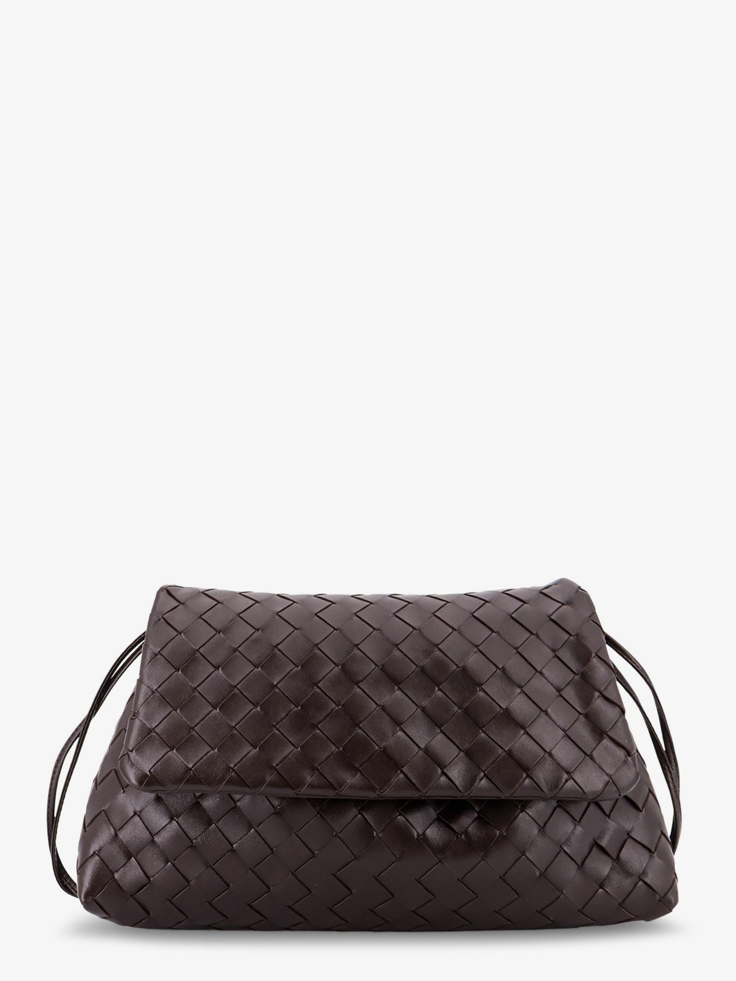 Leather shoulder bag with Intrecciato pattern