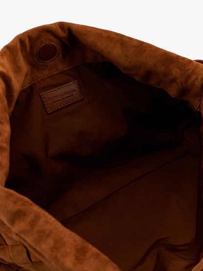 Giorno suede shoulder bag with Intrecciato motif thumbnail