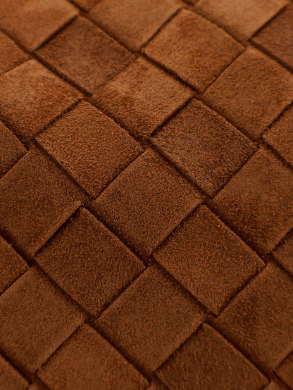 Giorno suede shoulder bag with Intrecciato motif thumbnail