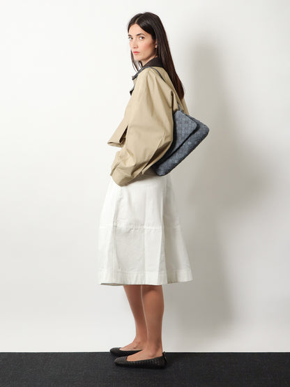 Giorno suede shoulder bag with Intrecciato motif thumbnail
