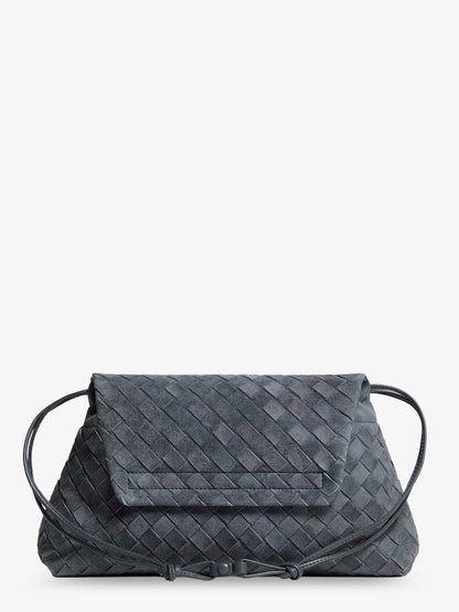 Giorno suede shoulder bag with Intrecciato motif thumbnail