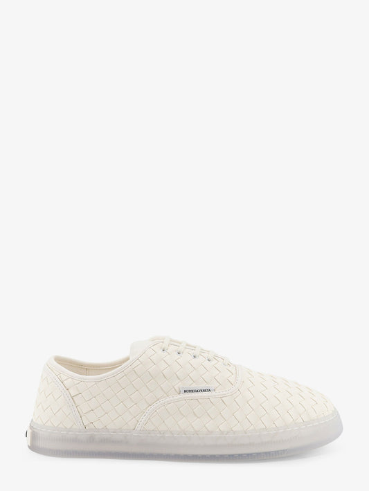 Serena leather sneakers with woven effect