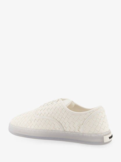 Serena leather sneakers with woven effect thumbnail