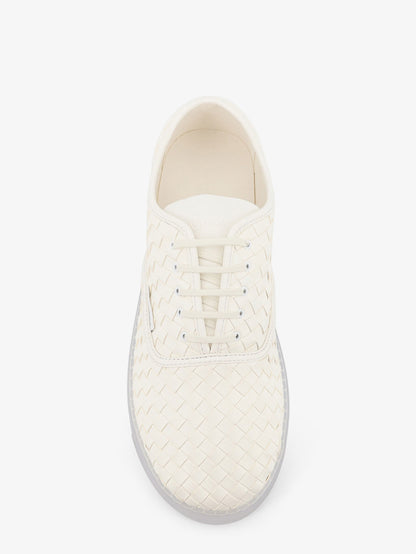 Serena leather sneakers with woven effect thumbnail