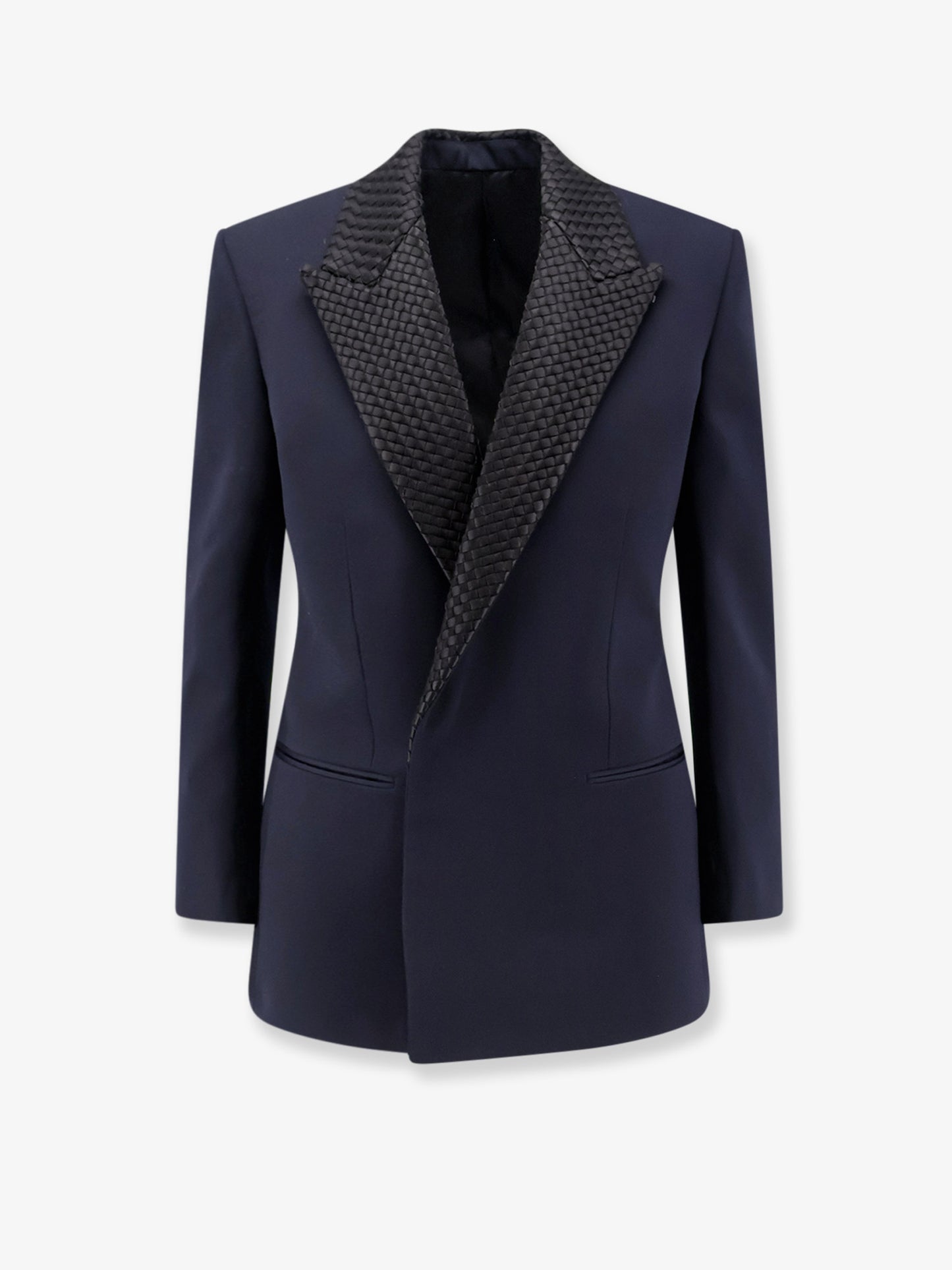 Wool blazer with Intrecciato detail