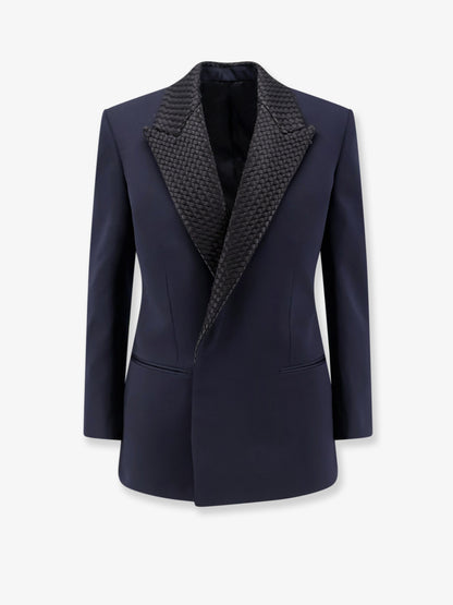 Wool blazer with Intrecciato detail thumbnail