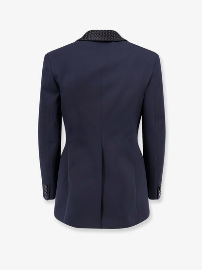 Wool blazer with Intrecciato detail thumbnail