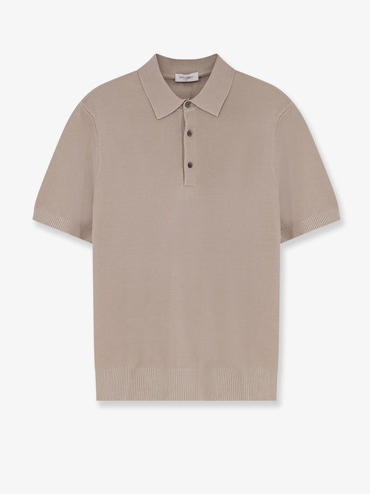 Cotton and silk blend polo shirt