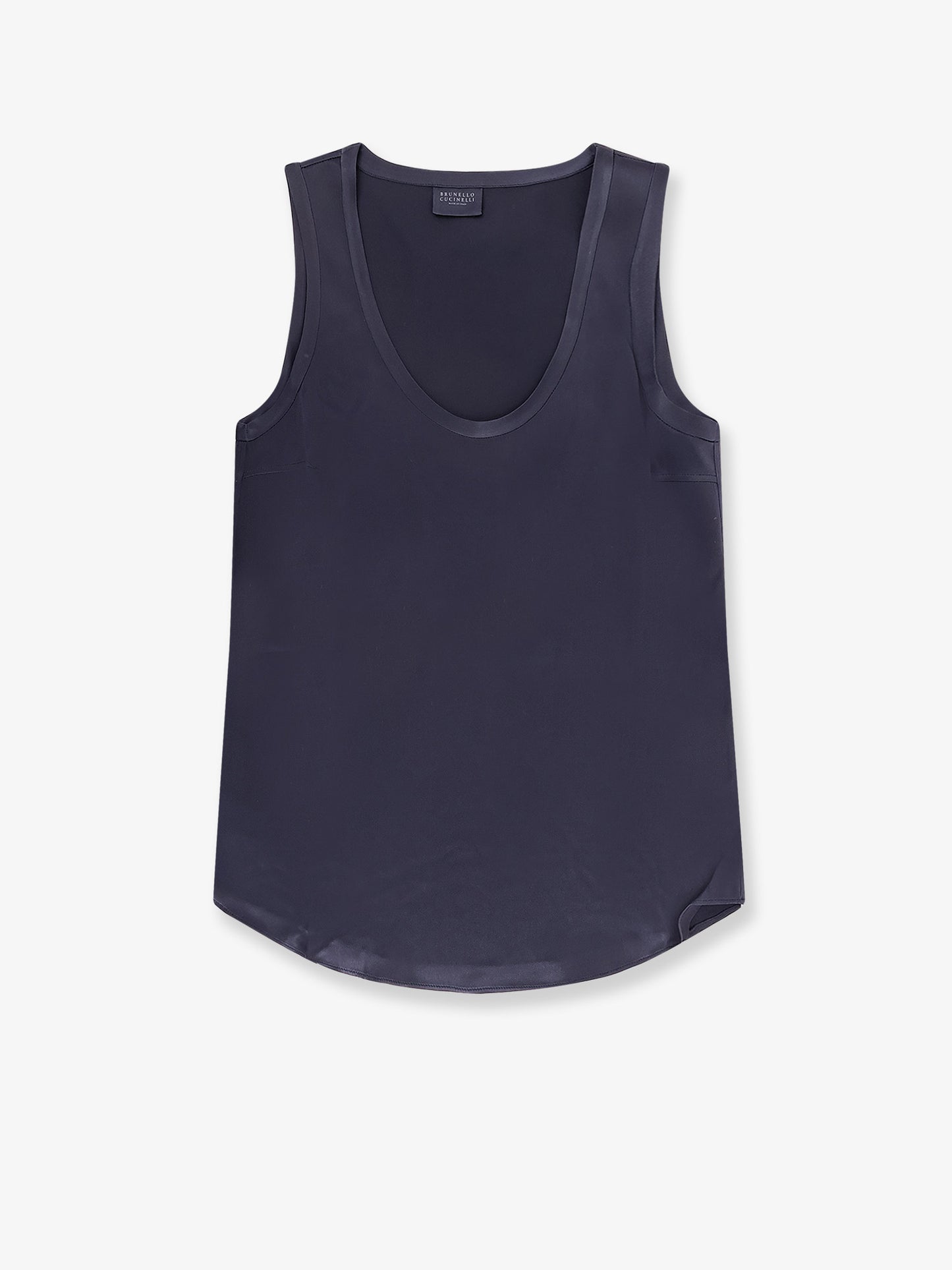 Stretch silk tank top