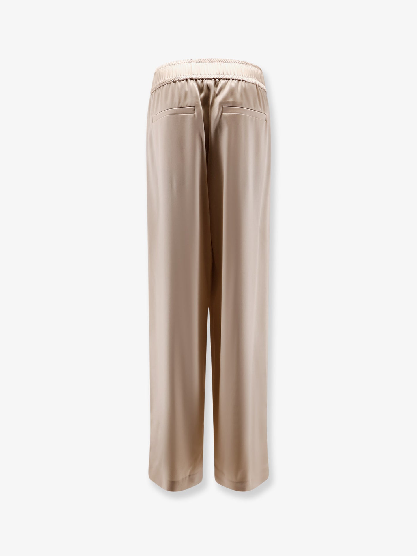 Stretch silk trousers