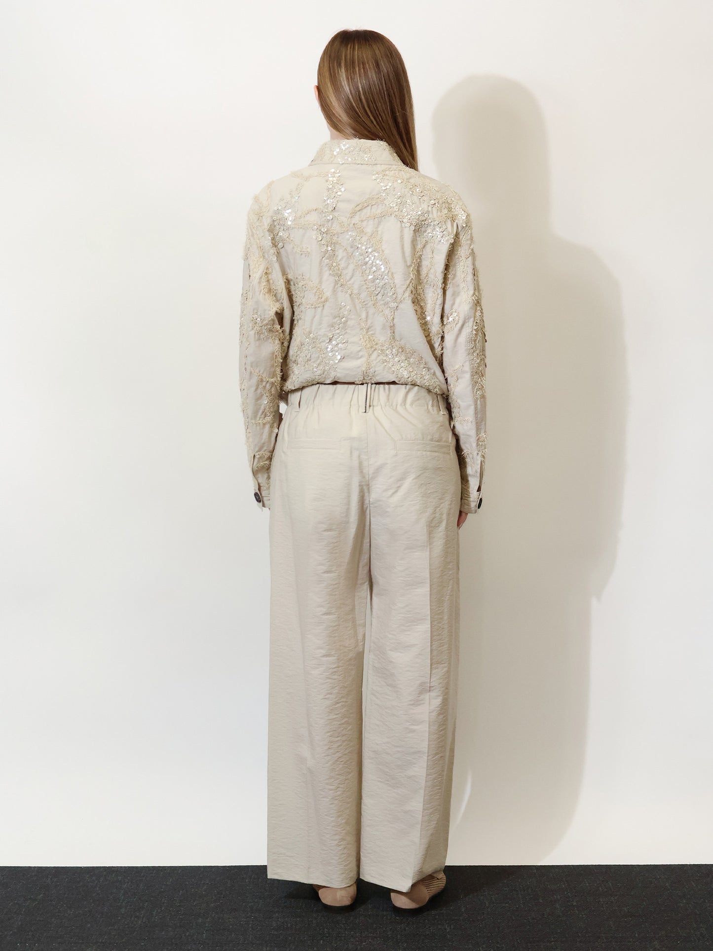 Cotton blend trousers