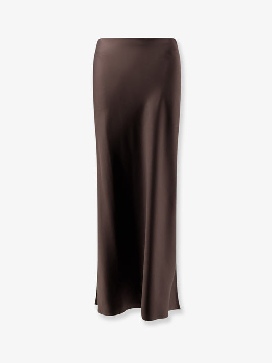 Satin long skirt