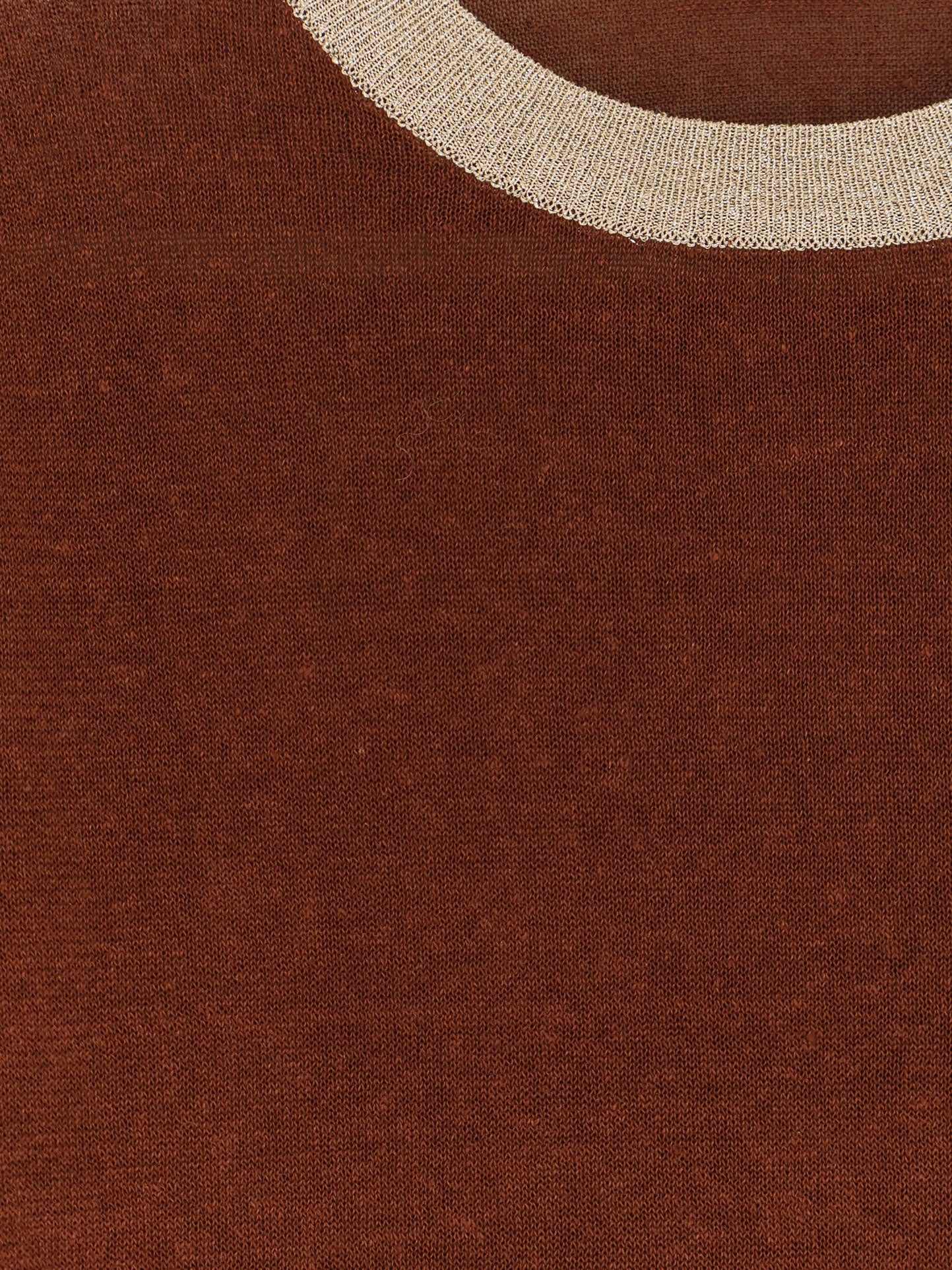 Maglia in misto lino con dettaglio in lurex