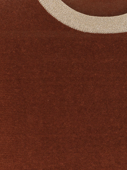 Maglia in misto lino con dettaglio in lurex thumbnail