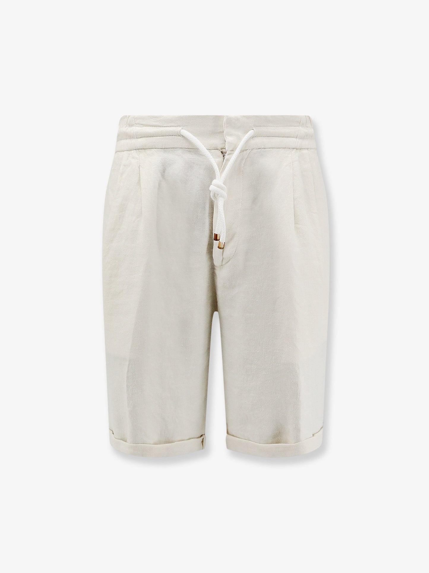 Linen bermuda shorts with drawstring