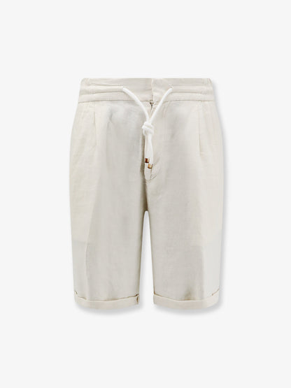 Linen bermuda shorts with drawstring thumbnail